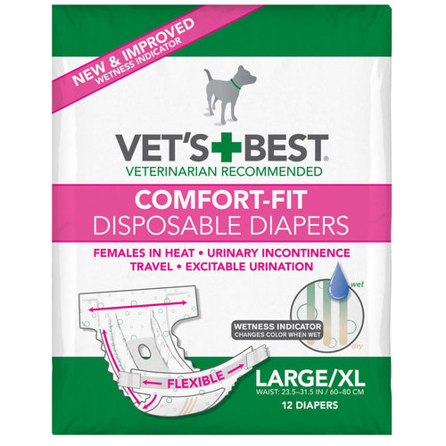 Comfort-Fit Disposable Female Dog Diaper 12 pack