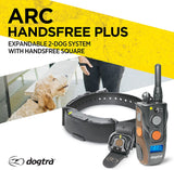Dogtra ARC HANDSFREE Plus Expandable to 2-Dog Remote Dog Training E-Collar with HANDSFREE Square for Discreet and Precise Control Slim Ergonomic Rechargeable Waterproof 3/4-Mile Range