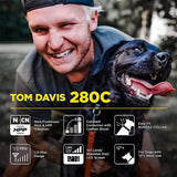 Dogtra Tom Davis 280C Boost and Lock Remote Dog Training E-Collar, Bungee, Waterproof, 127-Level 1/2-Mile Range