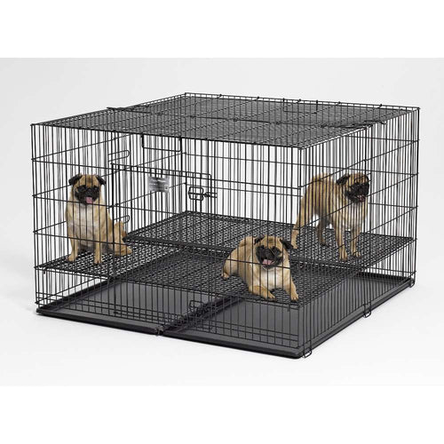 Puppy Playpen with Plastic Pan and 1/2" Floor Grid