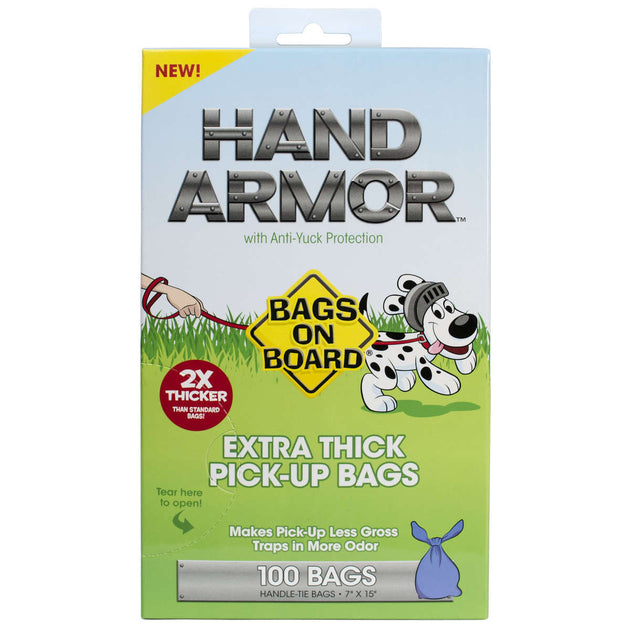 Hand Armor Pick-Up Bags with Anti-Yuck Protection 100 Count