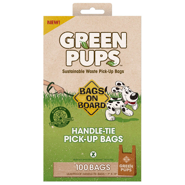 Green-Ups Waste Pick-Up Hand Tie Bags 100 count