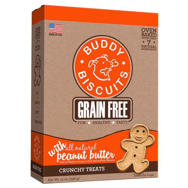 Grain Free Oven Baked Crunchy Dog Treats Peanut Butter 14 ounces