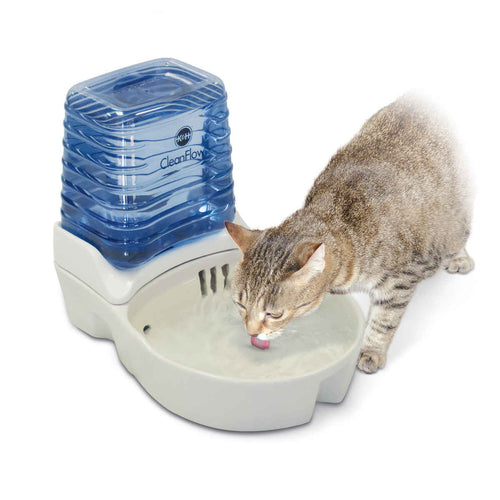 CleanFlow Cat Ceramic Fountain with Reservoir 170 oz.