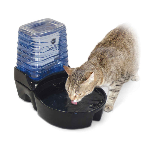 CleanFlow Cat Ceramic Fountain with Reservoir 170 oz.