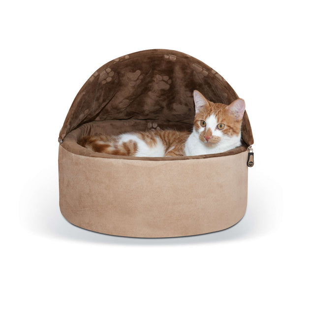 Self-Warming Kitty Bed Hooded