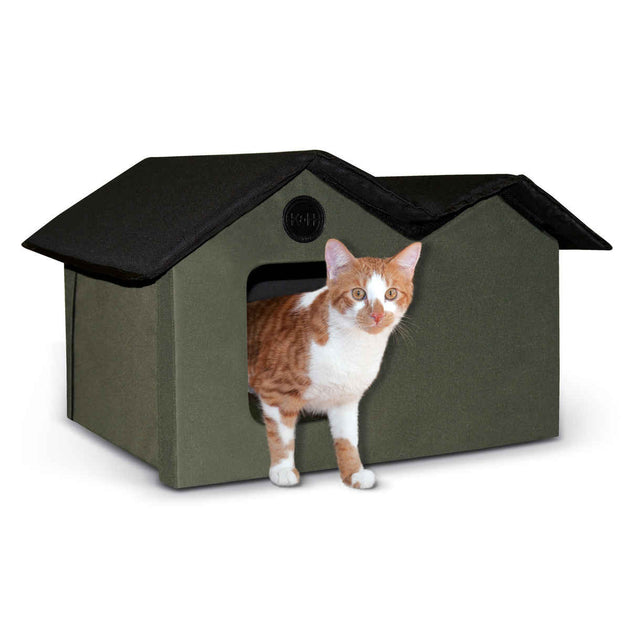 Heated Outdoor Kitty House Extra Wide