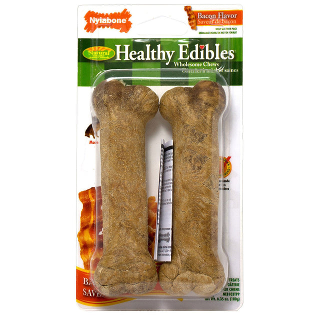 Healthy Edible Bone Twin Pack Bacon