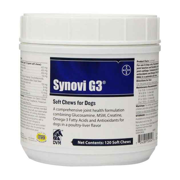 Synovi G3 Soft Chews for Superior Joint Health in Dogs 120 count