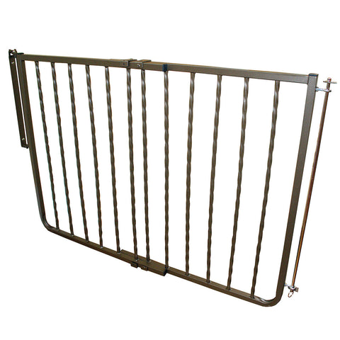 Wrought Iron Decor Hardware Mounted Pet Gate