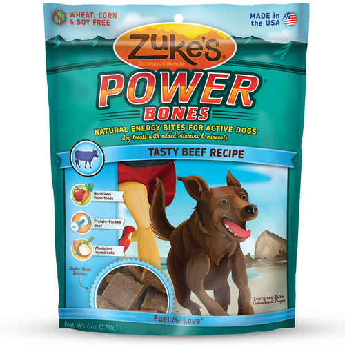 Power Bones Natural Endurance Treats for Dogs Beef 6 oz.