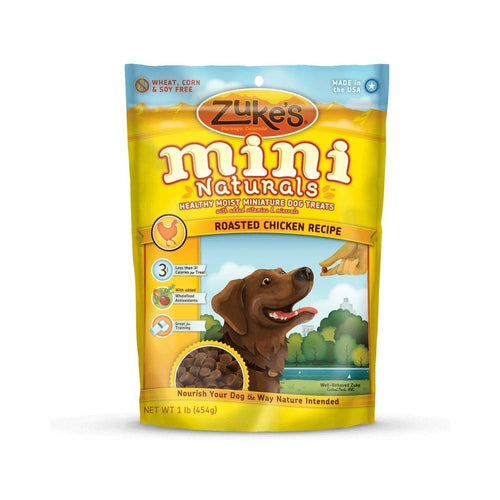 Mini Naturals Moist Miniature Treat for Dogs Roasted Chicken 1 lbs.