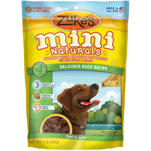 Mini Naturals Moist Miniature Treat for Dogs Delicious Duck 1 lbs.