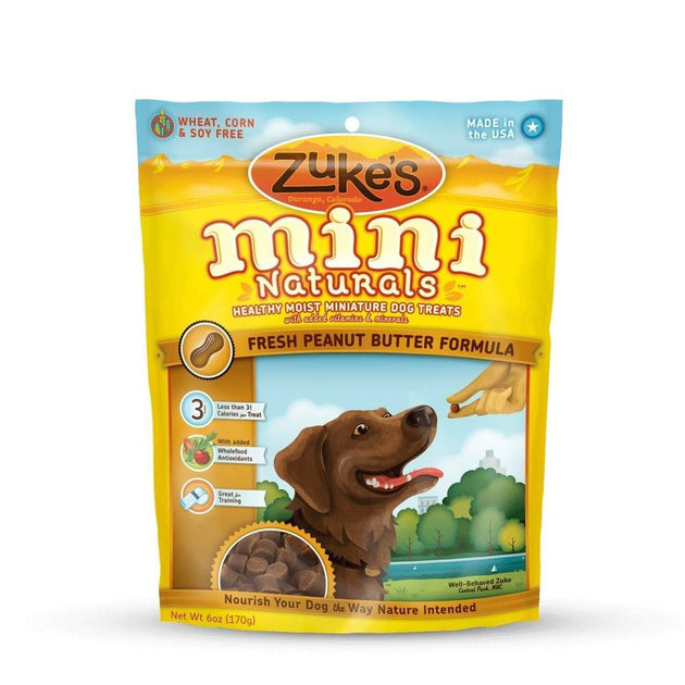 Mini Naturals Moist Miniature Treat for Dogs Peanut Butter 6 oz.