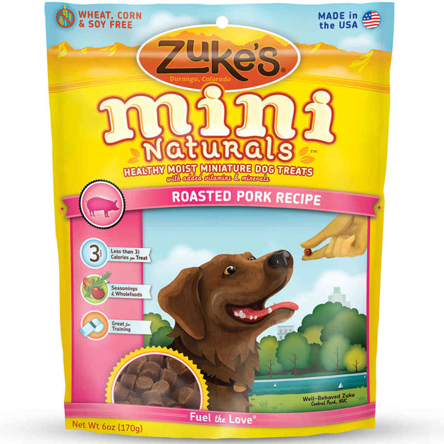 Mini Naturals Moist Miniature Treat for Dogs Roasted Pork 6 oz.