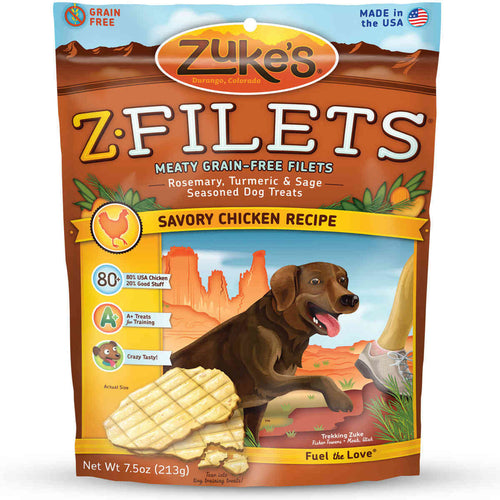 Z-Filets Select Grain Free Dog Treat Grilled Chicken 7.5 oz.