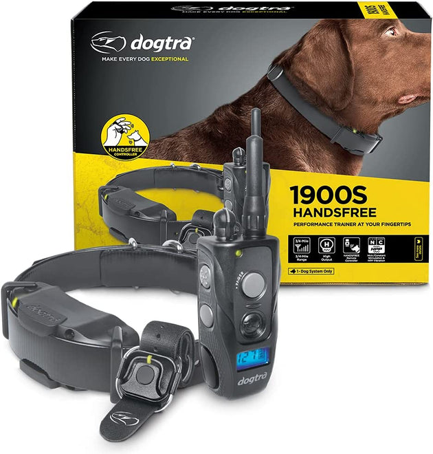 Dogtra 1900S HANDSFREE Discreet and Immediate Control 3/4-Mile IPX9K Waterproof High-Output Ergonomic Remote Dog Training E-Collar