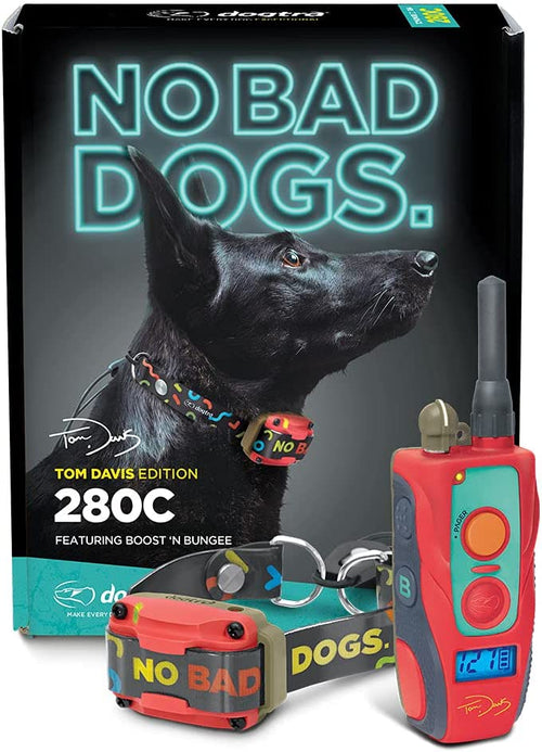 Dogtra Tom Davis 280C Boost and Lock Remote Dog Training E-Collar, Bungee, Waterproof, 127-Level 1/2-Mile Range