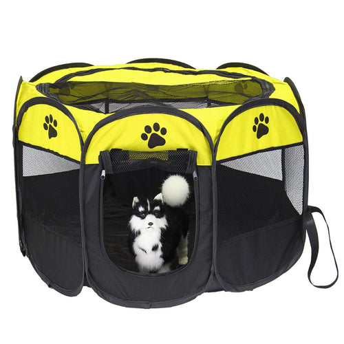 Pet Dog Fence Puppy Cat Playpen Crate Cage 8 Panels Portable House Kennel Tent Pet Dogs Carrier Fence Foldable Hammock 3 Colors