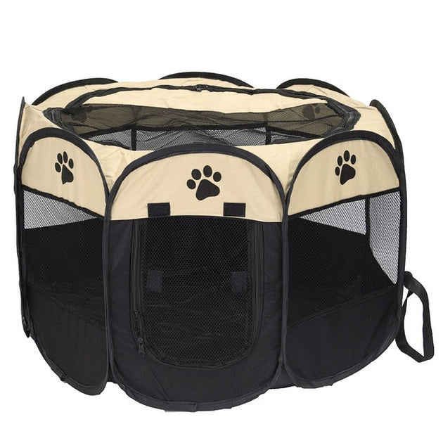 Pet Dog Fence Puppy Cat Playpen Crate Cage 8 Panels Portable House Kennel Tent Pet Dogs Carrier Fence Foldable Hammock 3 Colors
