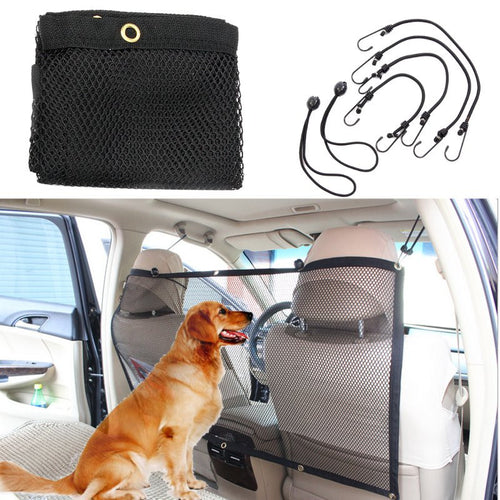 Car Pet Isolation Net Vehicle Back Seat Fence Safety Travel Protection Anti-collision Dog Pet Barrier Mesh Device 112cm*62cm